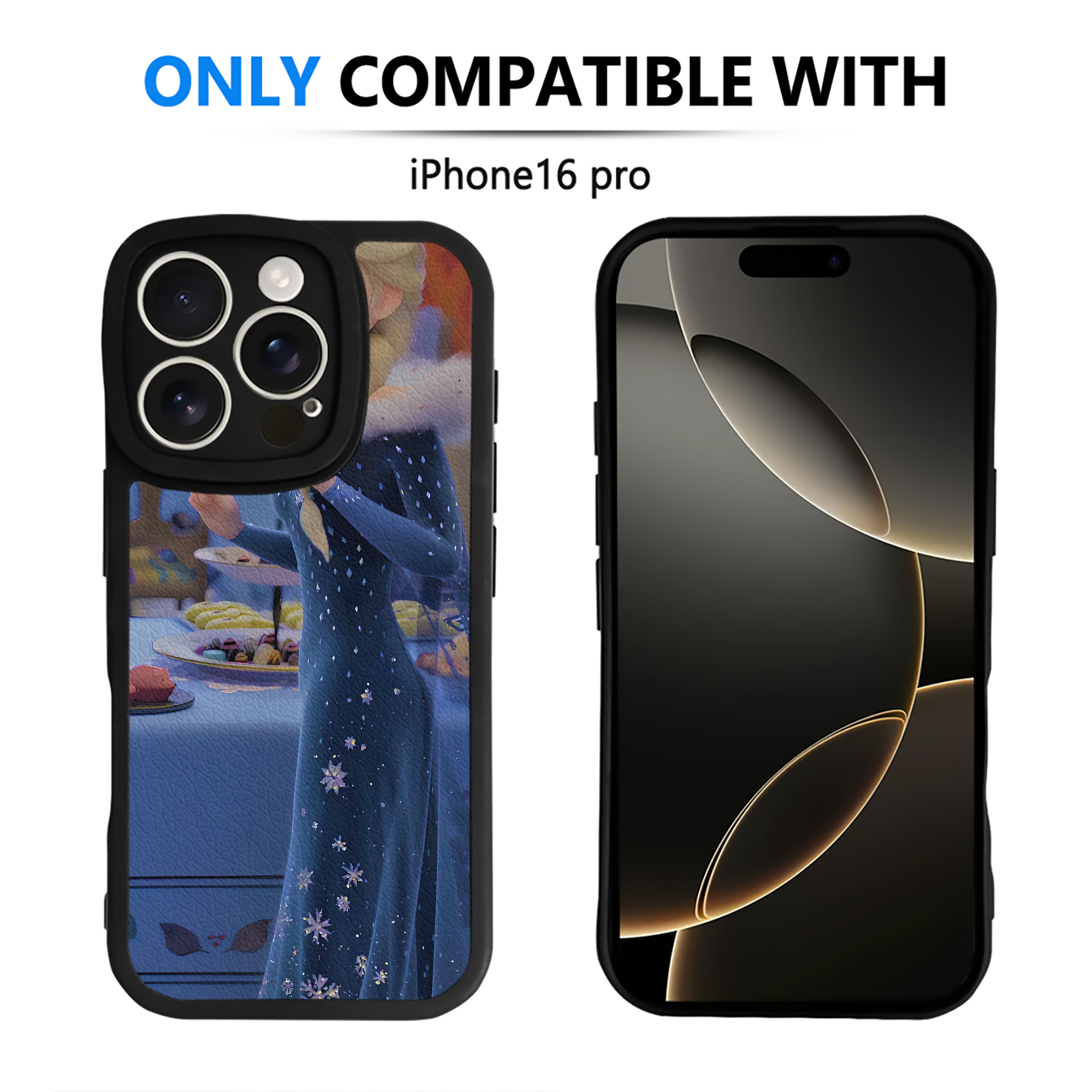 （画像用） アナと雪の女王 アンナ エルサ Frozen Anna Elsa 【iPhone 16シリーズ対応】シリコンスマホケース（レザー調） 材質：シリコン